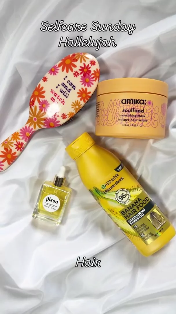 Self-care Sunday hair edit featuring Amika, Garnier and Gisou haircare favourites by Beauty With Ju